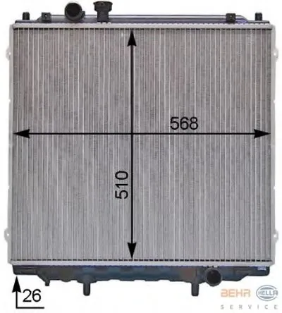 Радиатор, охлаждение двигателя BEHR HELLA SERVICE HELLA купить