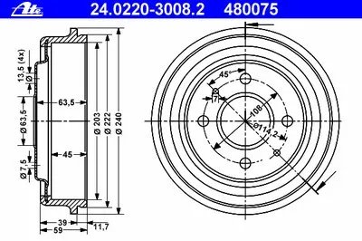 Тормозной барабан ATE купить