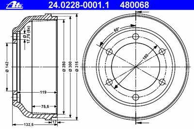 Тормозной барабан ATE купить