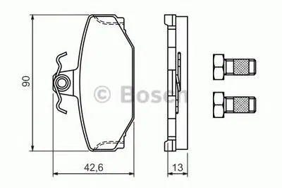 Комплект тормозных колодок, дисковый тормоз BOSCH купить