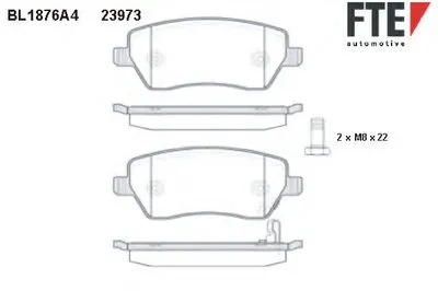 Комплект тормозных колодок, дисковый тормоз FTE купить