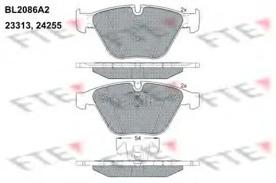 Комплект тормозных колодок, дисковый тормоз FTE купить