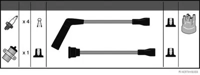 Комплект проводов зажигания HERTH+BUSS JAKOPARTS купить