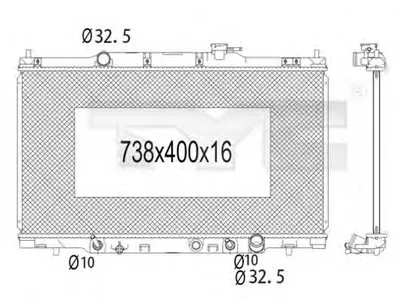 Радиатор, охлаждение двигателя TYC купить
