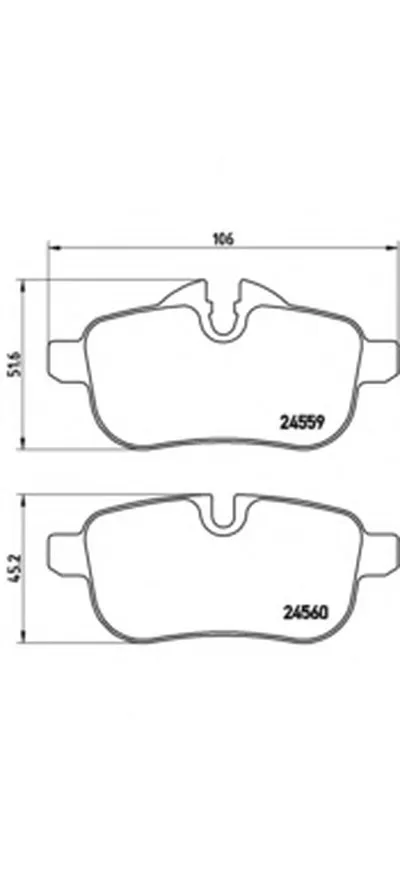 Комплект тормозных колодок, дисковый тормоз BREMBO купить