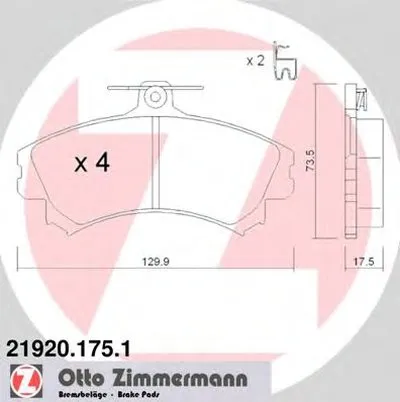 Комплект тормозных колодок, дисковый тормоз ZIMMERMANN купить