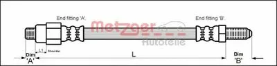 Тормозной шланг METZGER купить