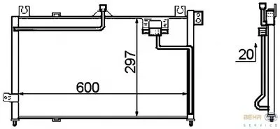 Конденсатор, кондиционер BEHR HELLA SERVICE купить
