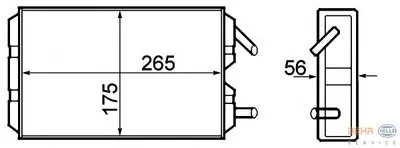Теплообменник, отопление салона BEHR HELLA SERVICE купить