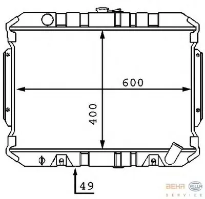 Радиатор, охлаждение двигателя BEHR HELLA SERVICE купить