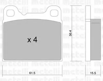 Комплект тормозных колодок, дисковый тормоз METELLI купить