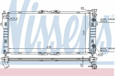 Радиатор, охлаждение двигателя NISSENS купить