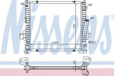 Радиатор, охлаждение двигателя NISSENS купить