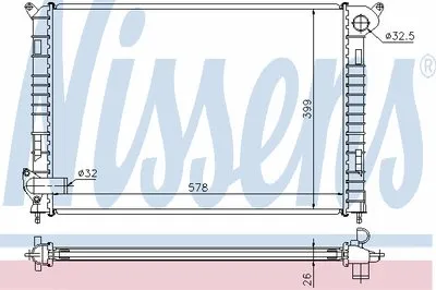 Радиатор, охлаждение двигателя NISSENS купить