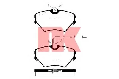 Комплект тормозных колодок, дисковый тормоз NK купить