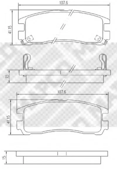 Комплект тормозных колодок, дисковый тормоз MAPCO купить