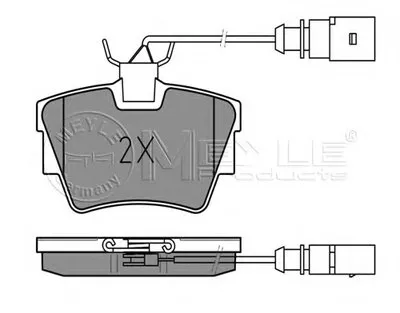 Комплект тормозных колодок, дисковый тормоз MEYLE купить