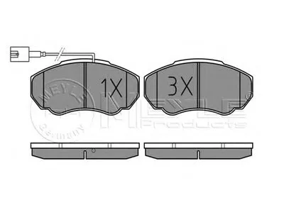Комплект тормозных колодок, дисковый тормоз MEYLE купить