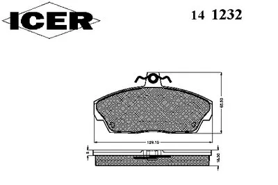 Комплект тормозных колодок, дисковый тормоз ICER купить