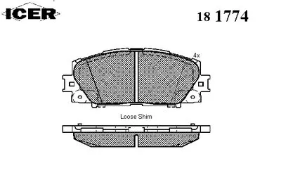 Комплект тормозных колодок, дисковый тормоз ICER купить