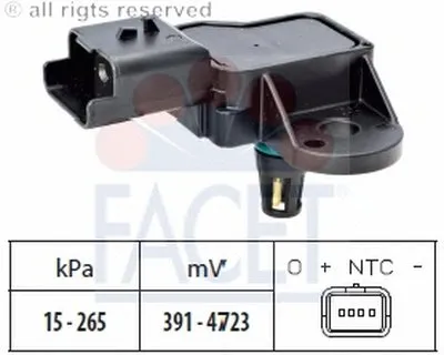 Датчик давления воздуха, высотный корректор; Датчик, давление во впускном газопроводе FACET купить