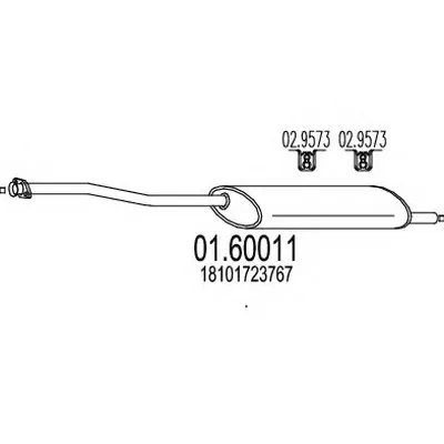 Глушитель выхлопных газов конечный MTS купить