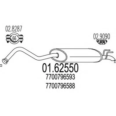 Глушитель выхлопных газов конечный MTS купить