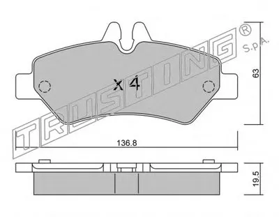Комплект тормозных колодок, дисковый тормоз TRUSTING купить
