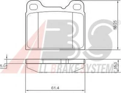 Комплект тормозных колодок, дисковый тормоз A.B.S. купить