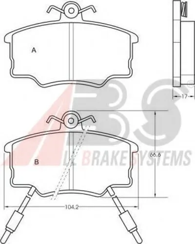 Комплект тормозных колодок, дисковый тормоз A.B.S. купить