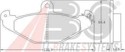 Комплект тормозных колодок, дисковый тормоз A.B.S. купить