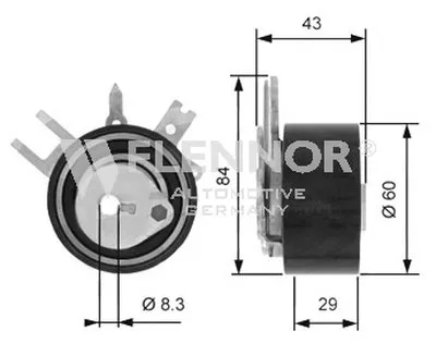 Натяжной ролик, ремень ГРМ FLENNOR купить