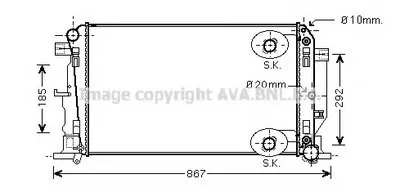 Радиатор, охлаждение двигателя AVA QUALITY COOLING купить