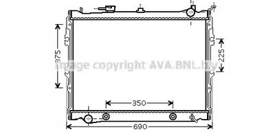 Радиатор, охлаждение двигателя AVA QUALITY COOLING купить