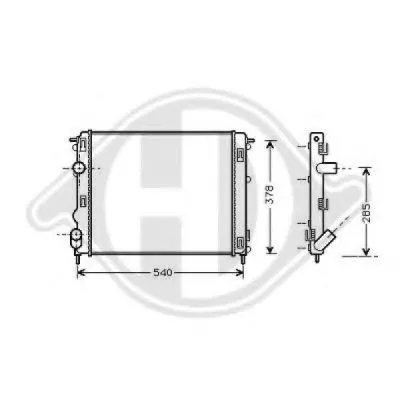 Радиатор, охлаждение двигателя DIEDERICHS купить