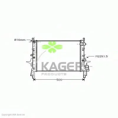 Радиатор, охлаждение двигателя KAGER купить