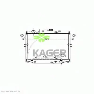 Радиатор, охлаждение двигателя KAGER купить