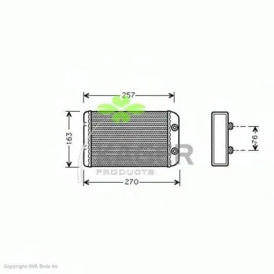 Теплообменник, отопление салона KAGER купить