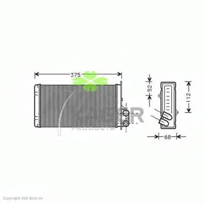 Теплообменник, отопление салона KAGER купить