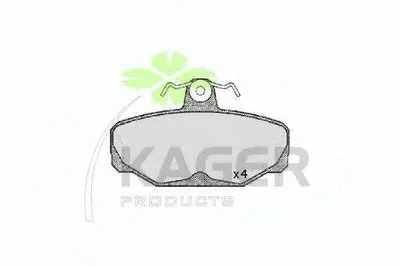 Комплект тормозных колодок, дисковый тормоз KAGER купить