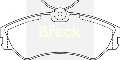 Комплект тормозных колодок, дисковый тормоз BRECK купить