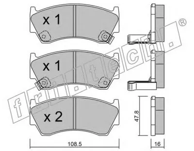 Комплект тормозных колодок, дисковый тормоз fri.tech. купить