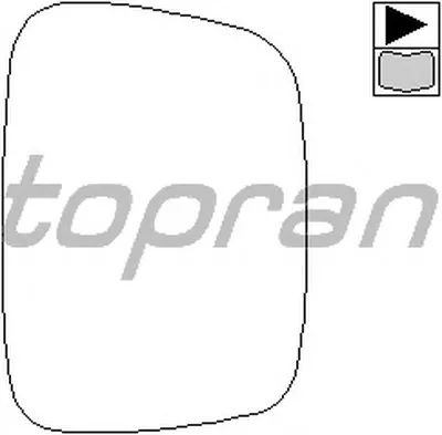 Зеркальное стекло, наружное зеркало TOPRAN купить