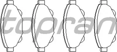 Комплект тормозных колодок, дисковый тормоз TOPRAN купить