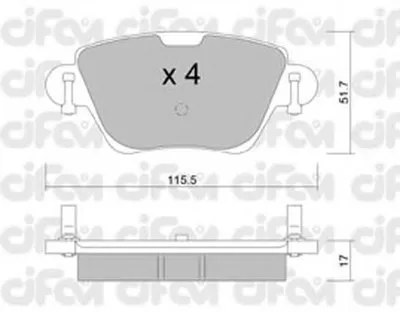 Комплект тормозных колодок, дисковый тормоз CIFAM купить