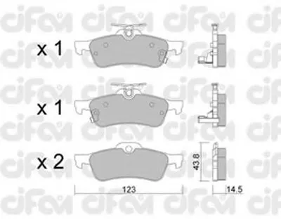 Комплект тормозных колодок, дисковый тормоз CIFAM купить