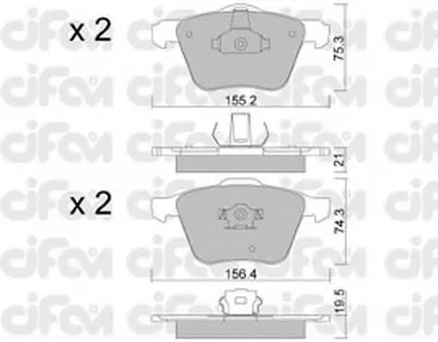 Комплект тормозных колодок, дисковый тормоз CIFAM купить