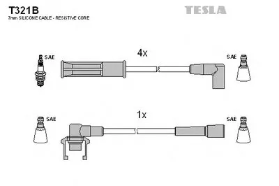 Комплект проводов зажигания TESLA купить