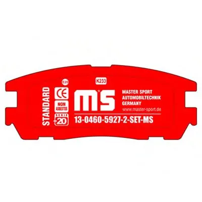 Комплект тормозных колодок, дисковый тормоз MASTER-SPORT купить