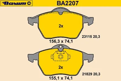 Комплект тормозных колодок, дисковый тормоз BARUM купить